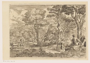 Forest Landscape with Satyrs