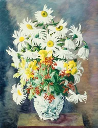 White daisies in a vase