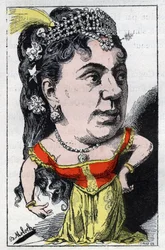 Portrait of Emma Valladon dit Theresa (1837 -1913) singer of French cabaret in 