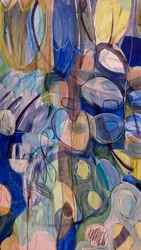 Abstract Blue Organic Flow