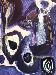 Abstract Purple Fluidity