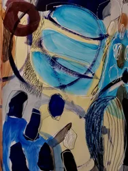 Blue Organic Abstract Flow