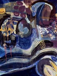 Deep Blue Abstract Swirls