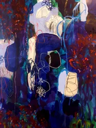 Dynamic Blue Red Abstract