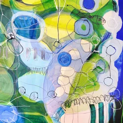 Dynamic Green Blue Abstract