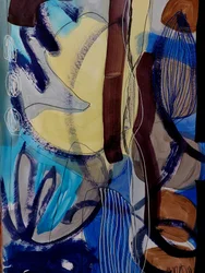 Fluid Blue Abstraction