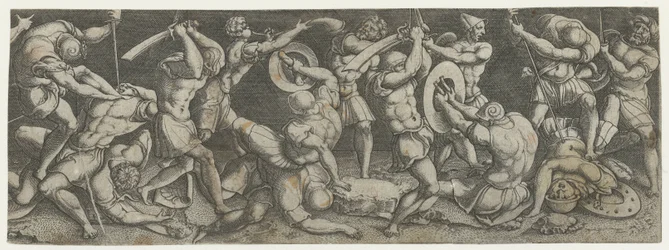 Battle Between Roman Soldiers