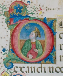 God appearing to a saint, (detail)