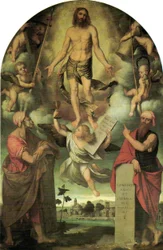 Christ in Passion with Moses and Solomon