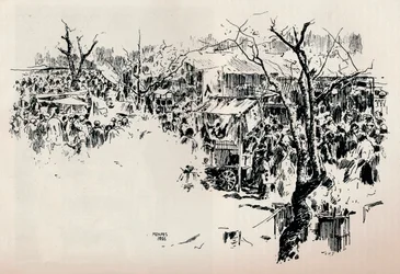 A Street Scene at Asakusa, c. 1897