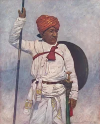 An Armed Retainer of the Bombay Chiefs, 1903
