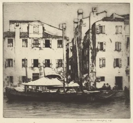 Boats on a Canal, Venetian Island