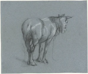 Study of a Horse from Behind, to the Right (Standing Workhorses series)