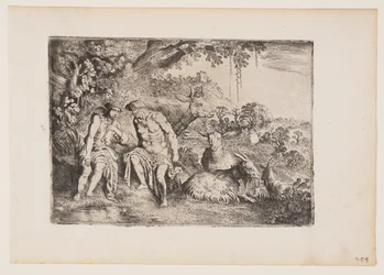 Mercury Lulling Argus to Sleep, plate 4 from The Story of Mercury and Argus