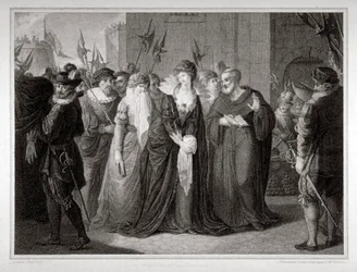 Lady Jane Grey being led to her execution at the Tower of London, 1554 1797