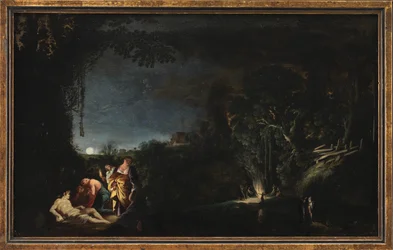Moonlit Landscape with Mythological (?) Motif