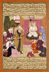 Shah Abbas en Route Between Sherwan and Azerbaijan, Receiving Sher Shah