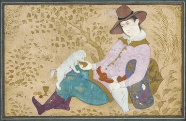 Young man with a dog, 1673