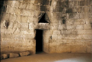 Mycene Site: Entrance to the Tomb of Agamemnon Called 