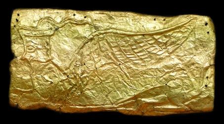 Sheet Gold Cover for Glass Vase-Shaped Plaque