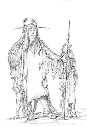Portrait of Eagle Ribs, Native American Man