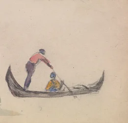 One of a Group of Three Studies of Gondolas