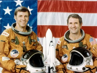Astronauts Joe Engle and Richard Truly, second Space Shuttle flight
