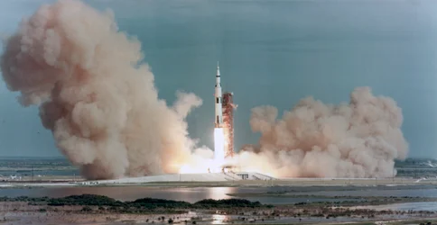 The lift off of Apollo 15, Kennedy Space Center, Florida, USA