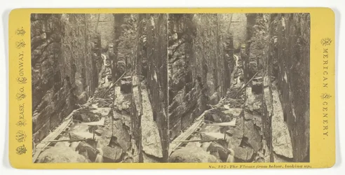 The Flume from below, looking up, mid 19th century