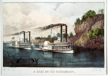 A Steamboat Race on the Mississippi