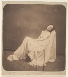 [Seated Model, Partially Draped]