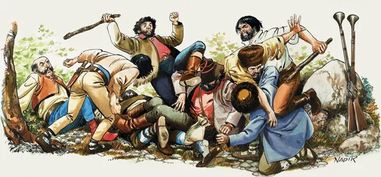 A Scuffle in the Forest