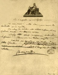 Letter from First Consul Napoleon Bonaparte to the Count of Provence, 6 September 1800