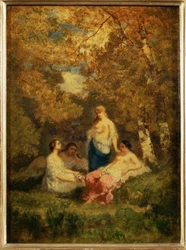 Four Girls Resting in the Forest