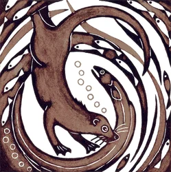 Otter with Eel, 2010