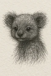 Cute Baby Koala Drawing