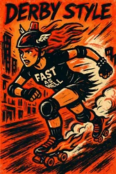 Flaming Roller Derby