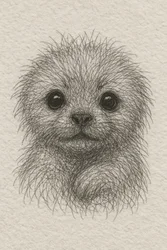 Fluffy Puppy Portrait