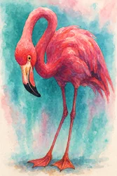 Graceful Pink Flamingo