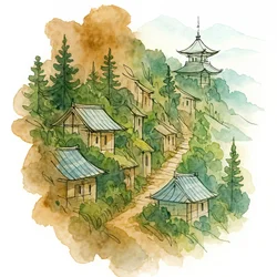 Japanese Mountain Village