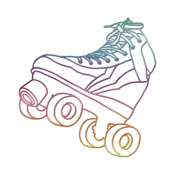 Retro Rainbow Skate
