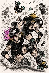 Roller Derby Crash