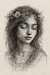 Serene Floral Portrait