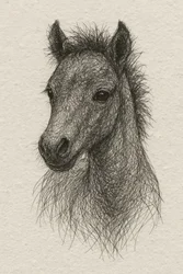 Shaggy Foal Portrait