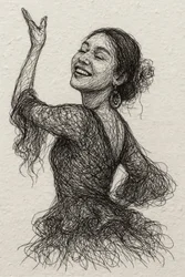 Smiling Flamenco Dancer