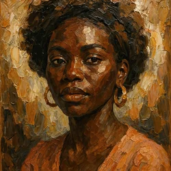 Textured African Portrait