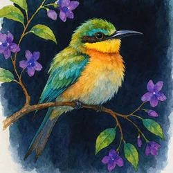 Vibrant Bird on Branch
