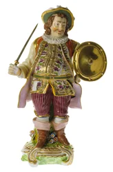 English 18th Century Porcelain Ceramic Figure of Actor David Garrick