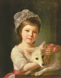 Young Girl with a Dog