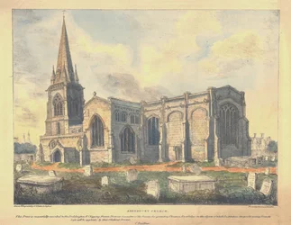 Adderbury Church, c1830